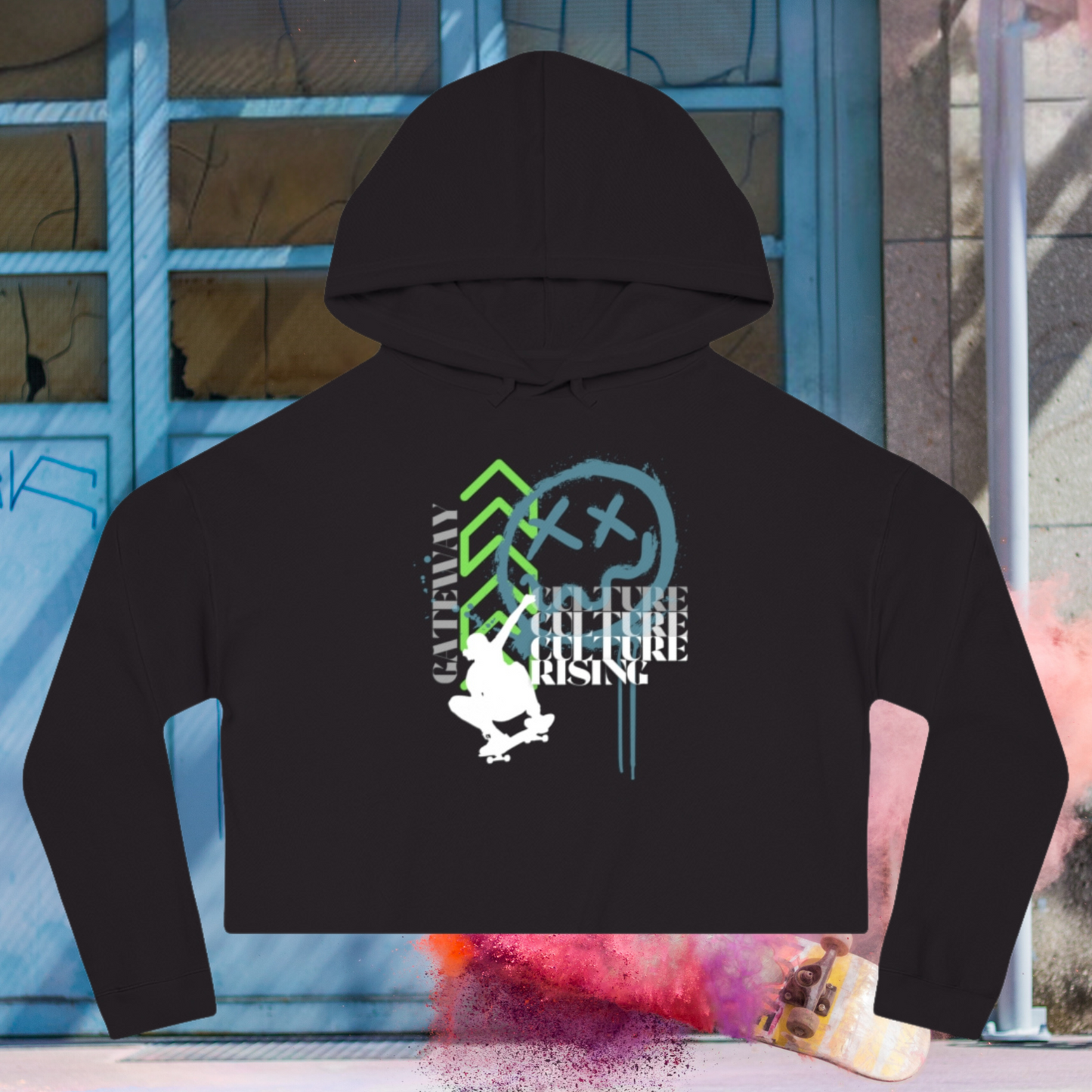 Culture Rising Cropped Hooded Sweatshirt - Gateway Apparel Co.