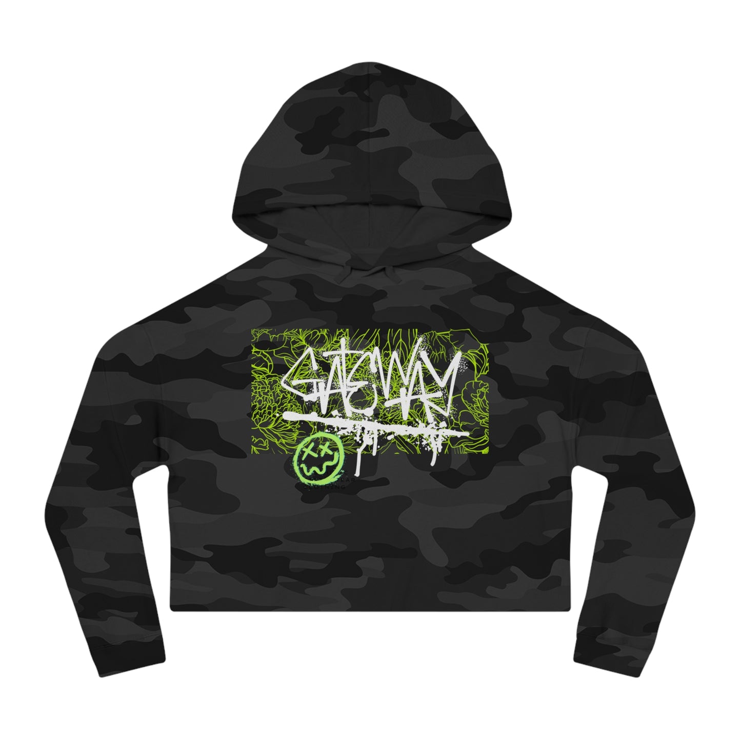 Floral Cropped Hooded Sweatshirt - Gateway Apparel Co.