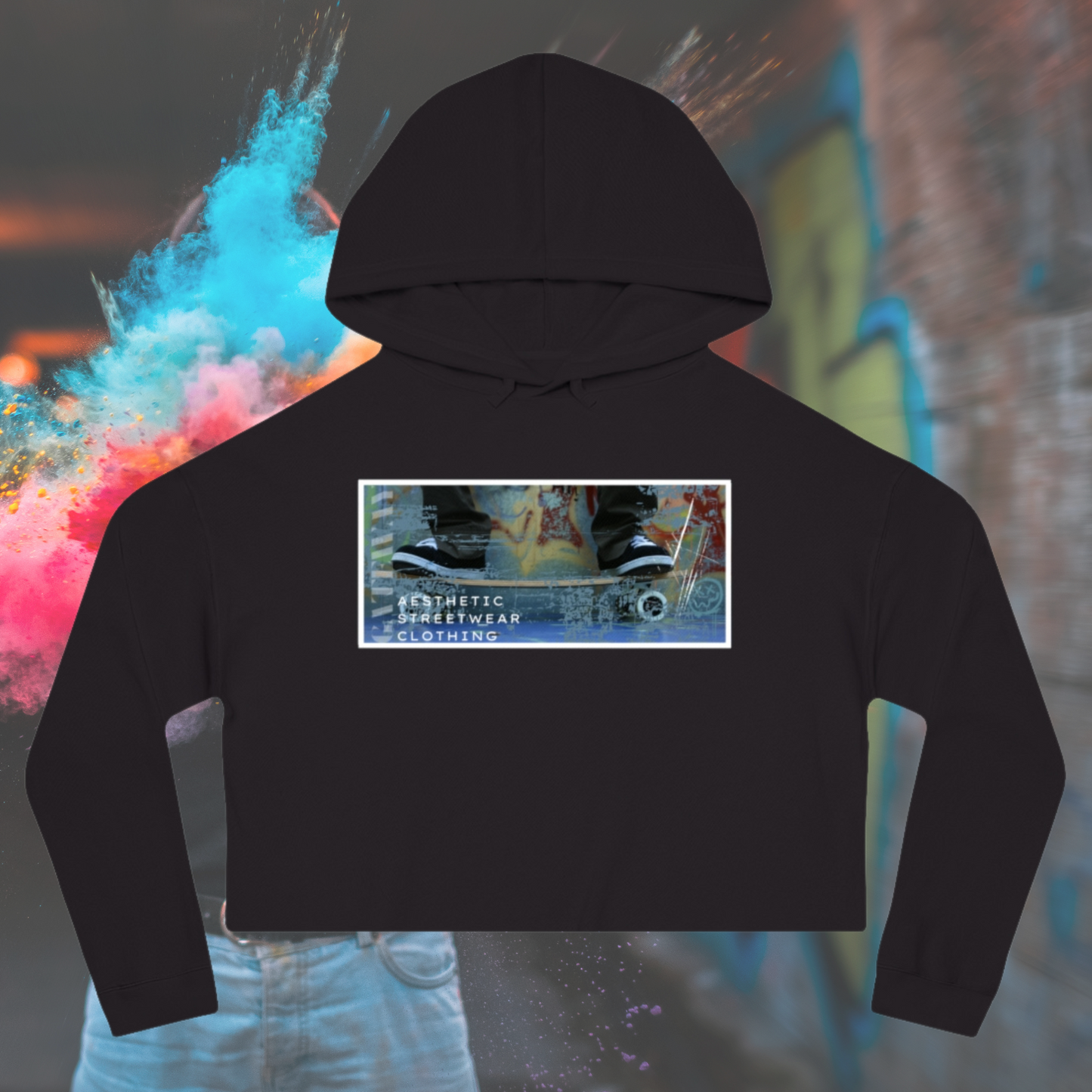 Street Aesthetic Cropped Hooded Sweatshirt - Gateway Apparel Co.