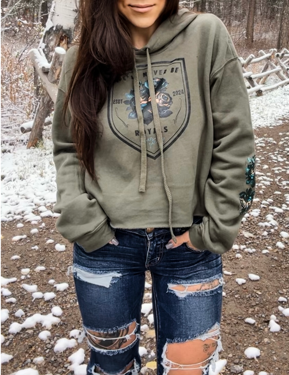 Royals Crop Hoodie - Gateway Apparel Co.