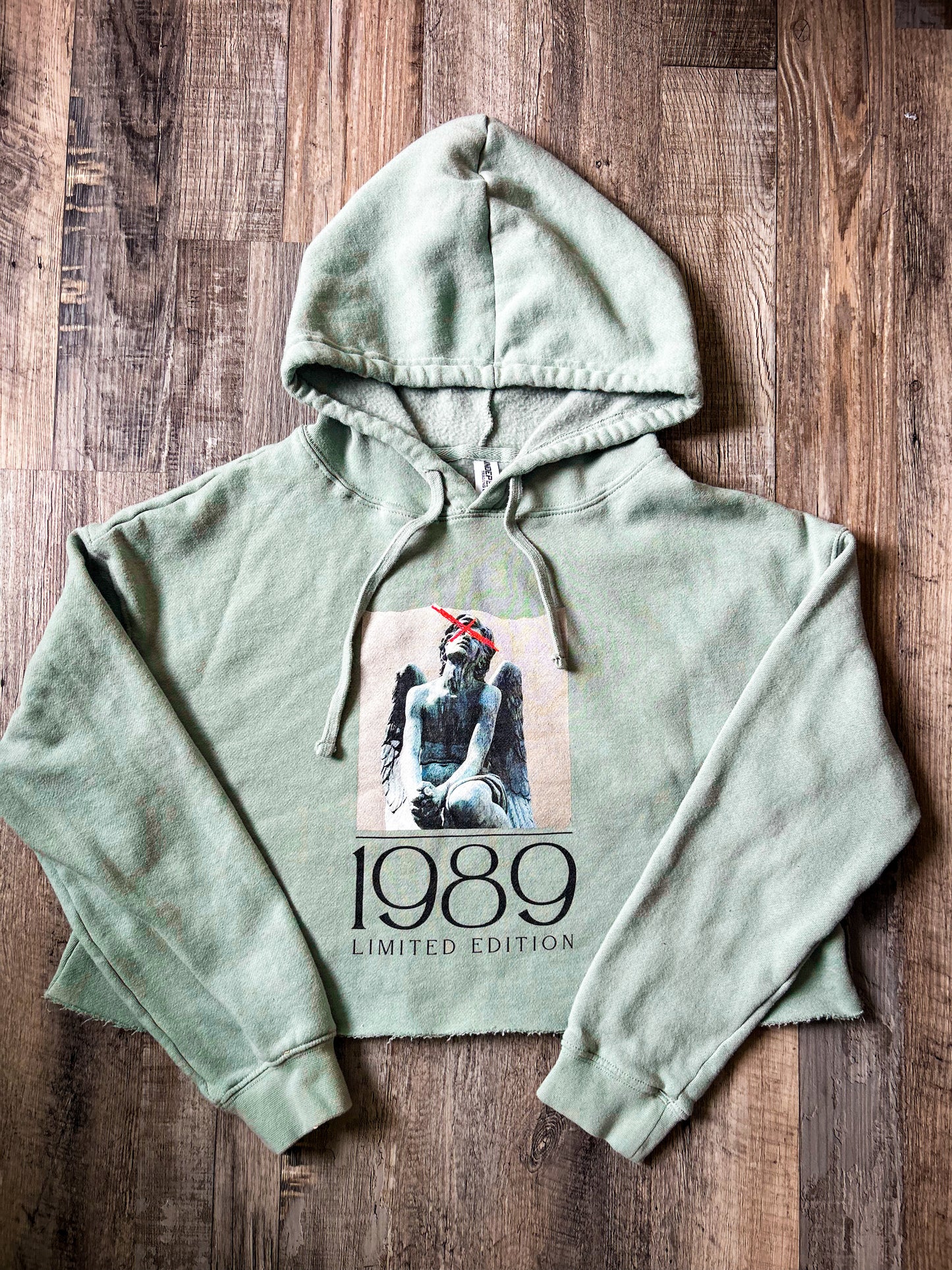 1989 Angel Cropped Hooded Sweatshirt - Gateway Apparel Co.