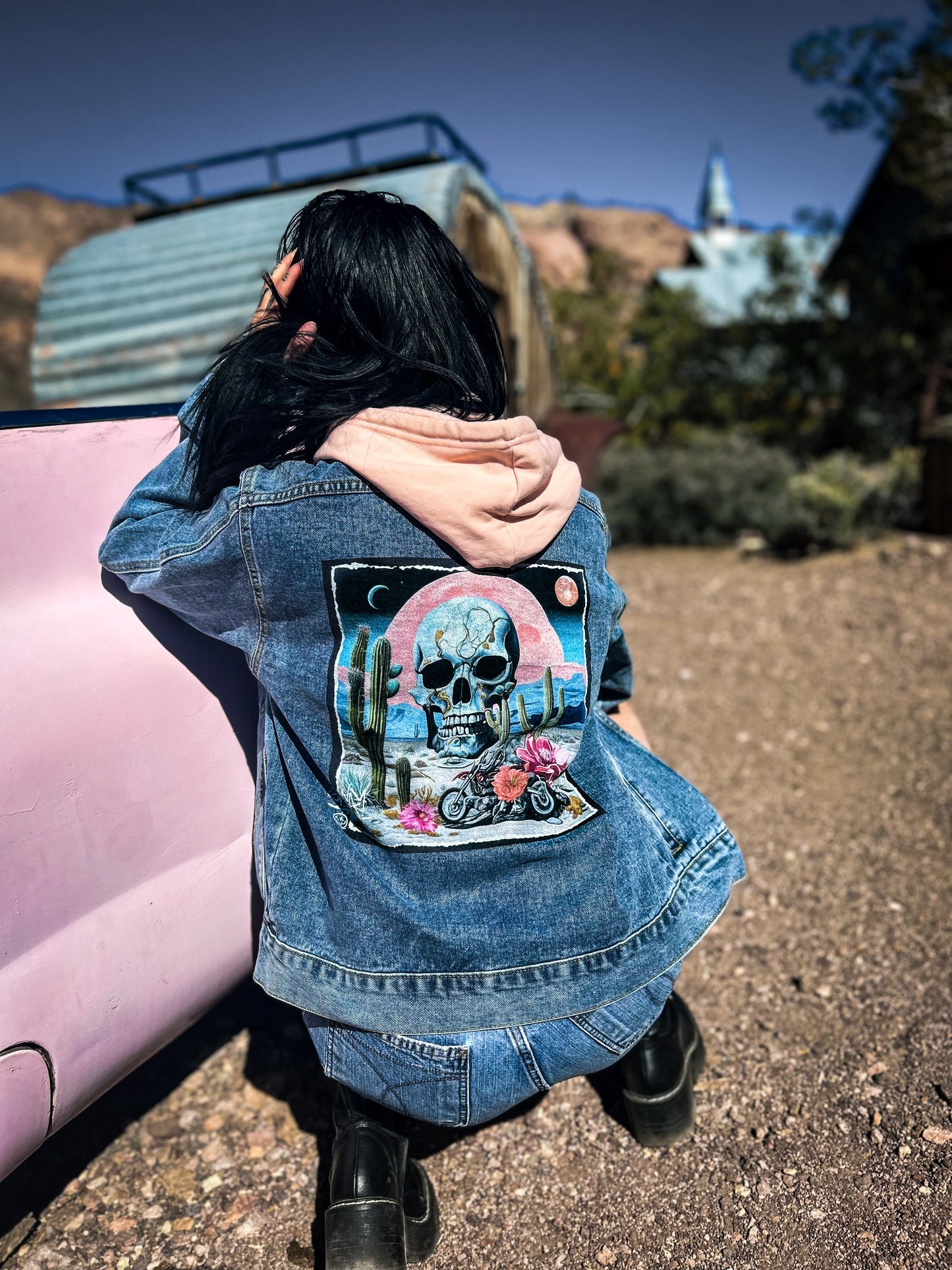 Desert Flower Denim Jacket - Gateway Apparel Co.