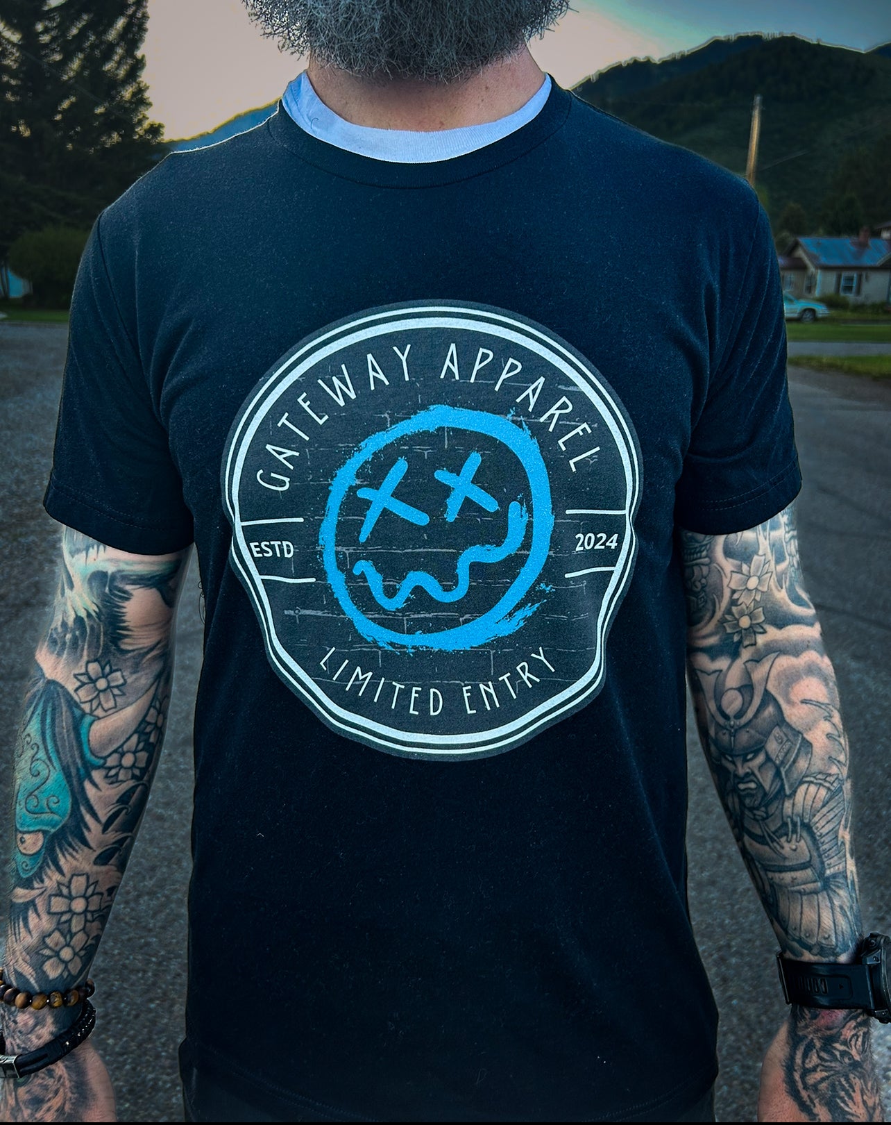 Logo Textured T-Shirt - Gateway Apparel Co.