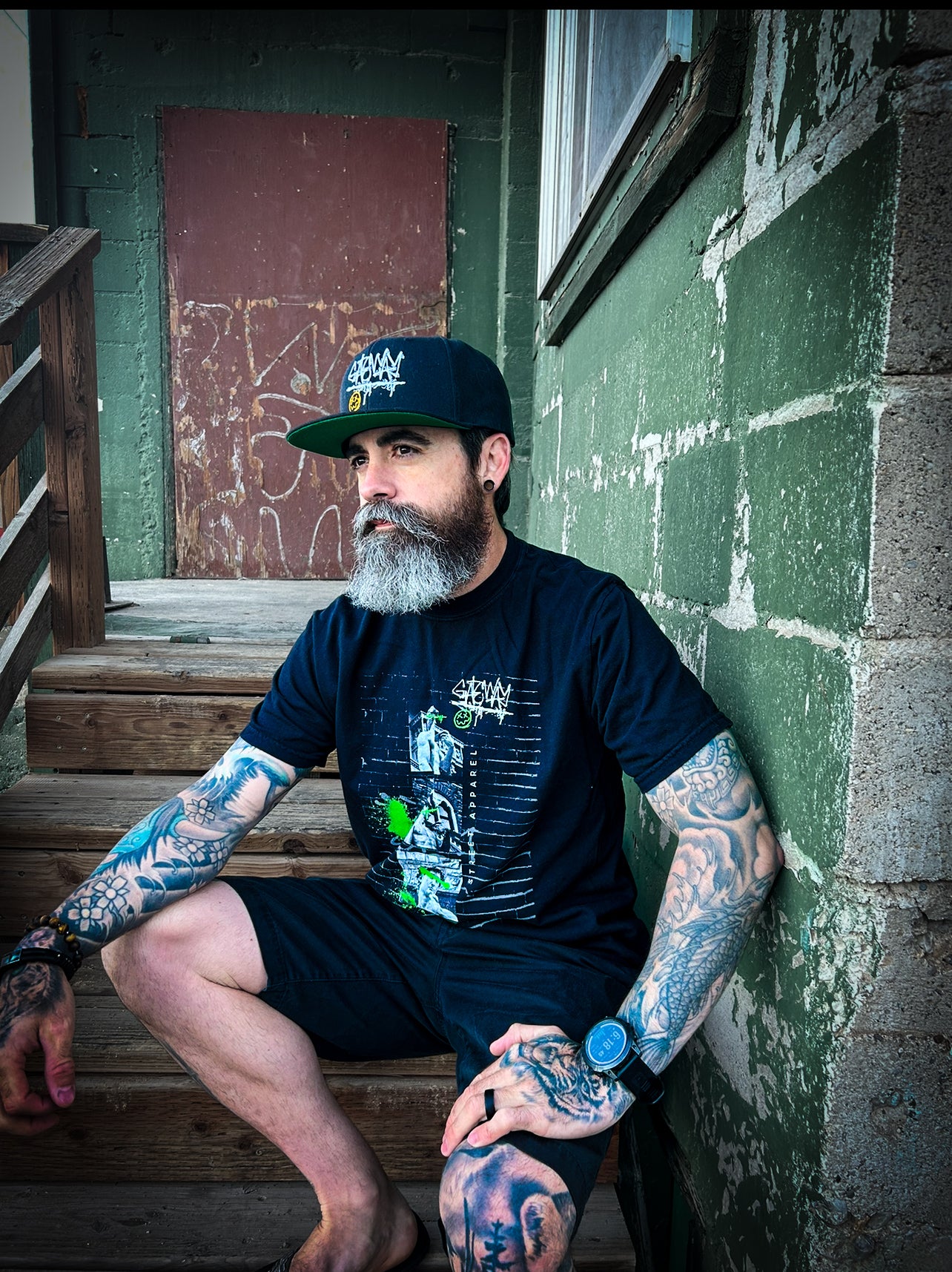 Urban Gateway Greek Theology Tee Shirt with a streetwear graffiti design