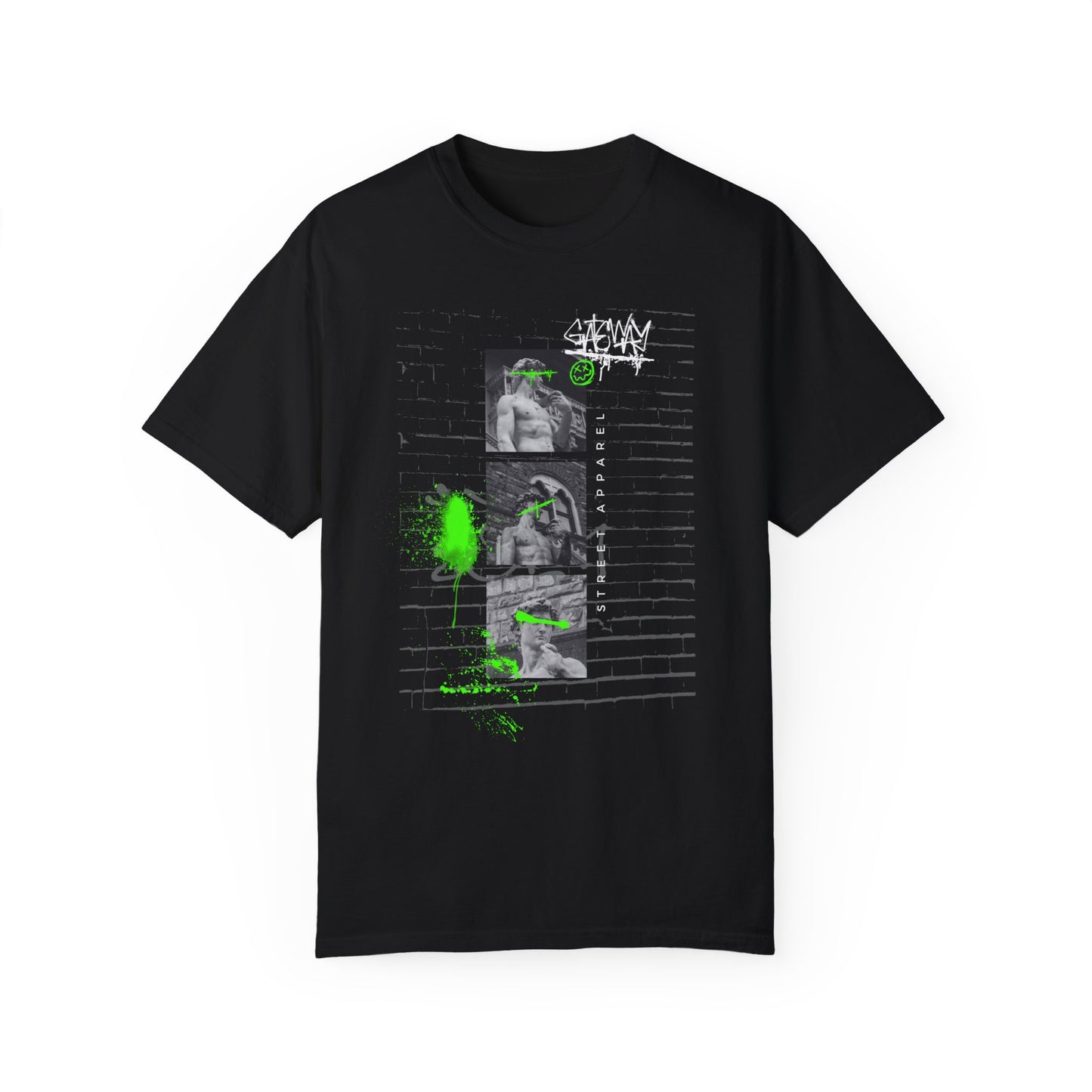 Urban Gateway Greek Theology Tee Shirt with a streetwear graffiti design