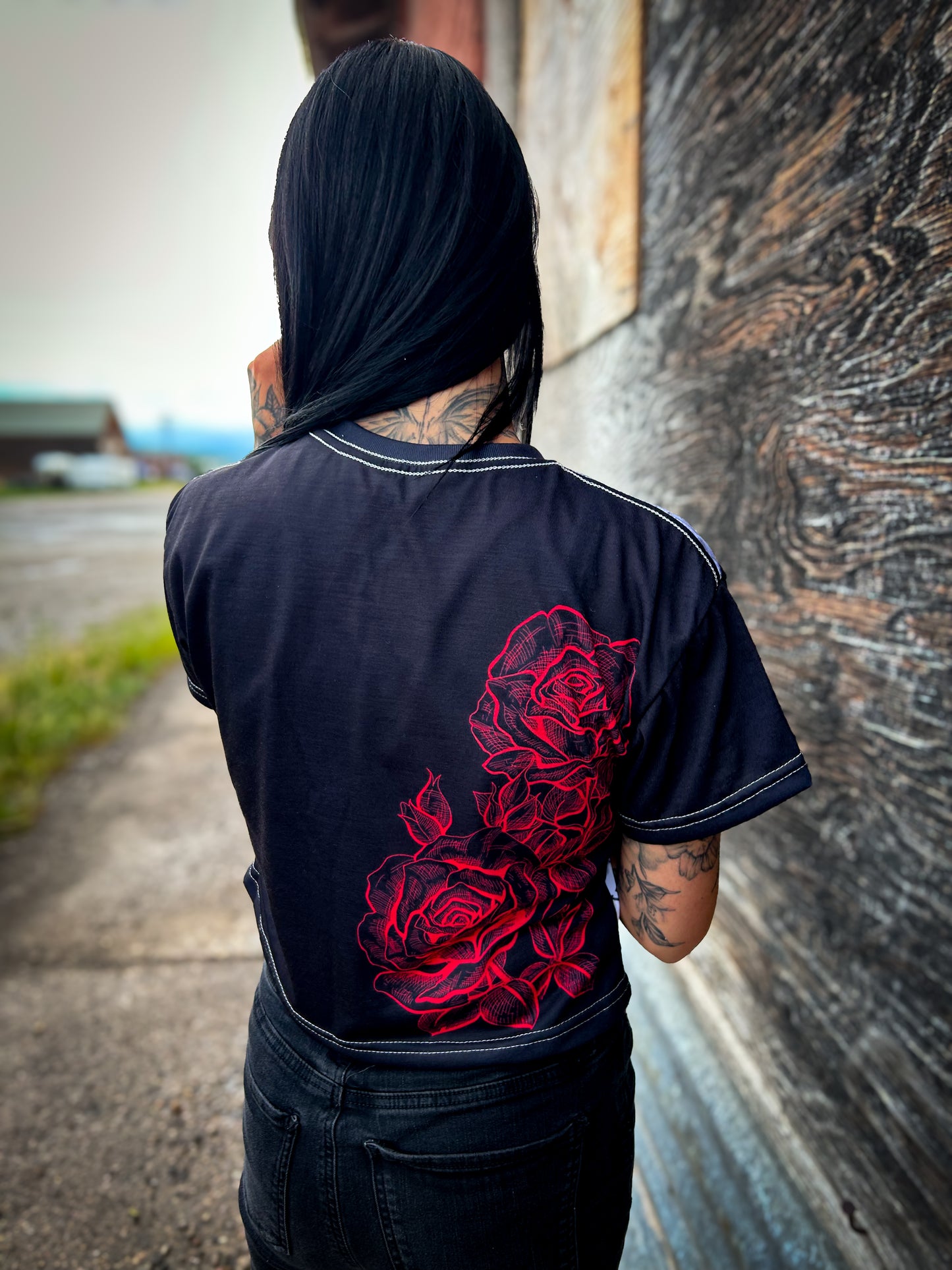 Medusa Rose Crop Tee