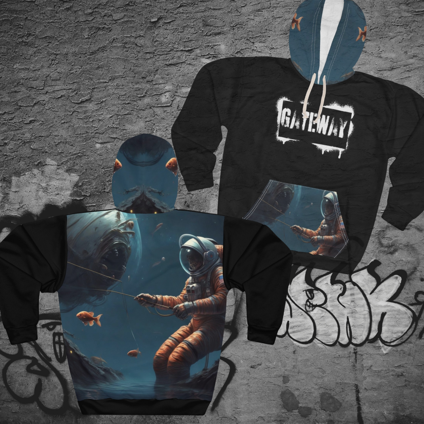 Deep Waters Full Print Hoodie - Gateway Apparel Co.