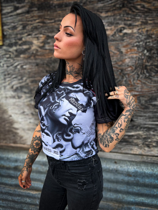 Medusa Rose Crop Tee - Gateway Apparel Co.