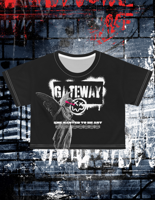 She Wanted To Be Art Crop Tee - Gateway Apparel Co.