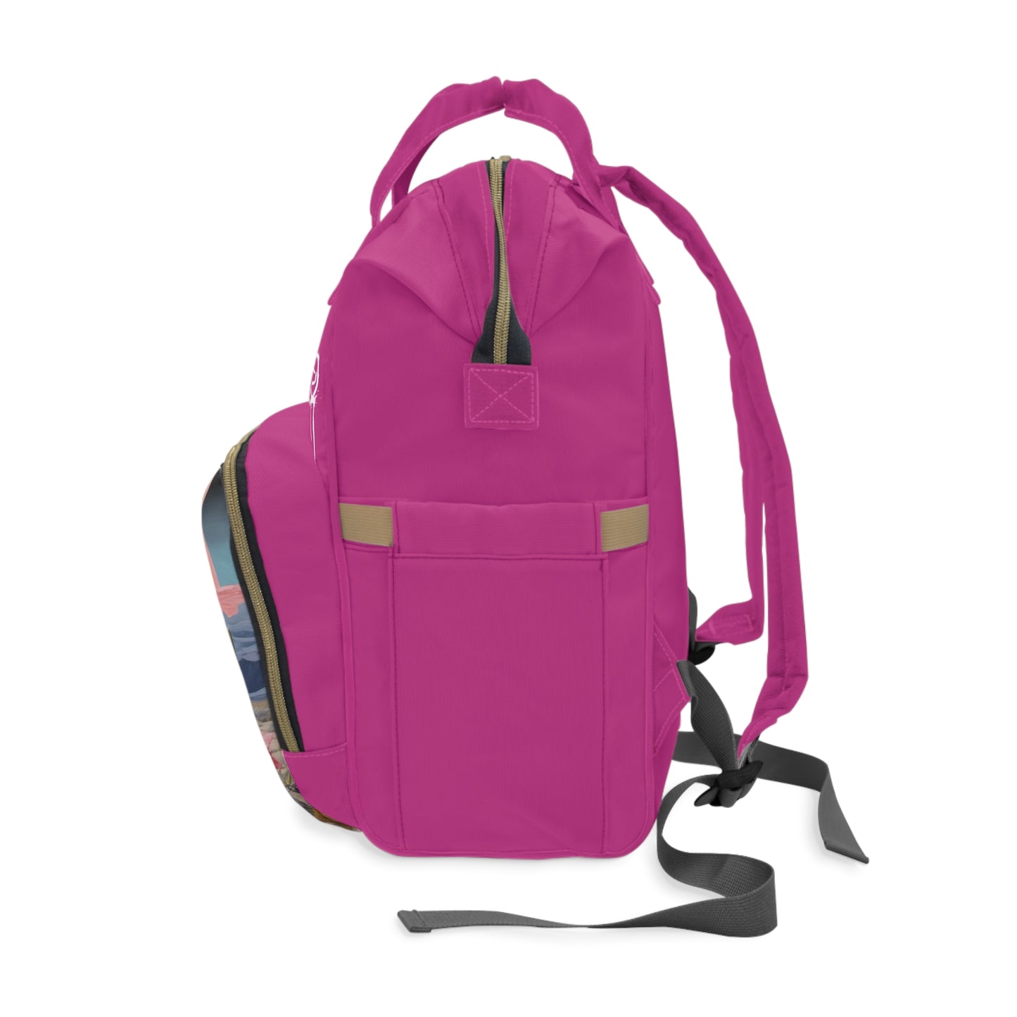 Desert Skull Multifunctional Backpack Hot Pink - Gateway Apparel Co.
