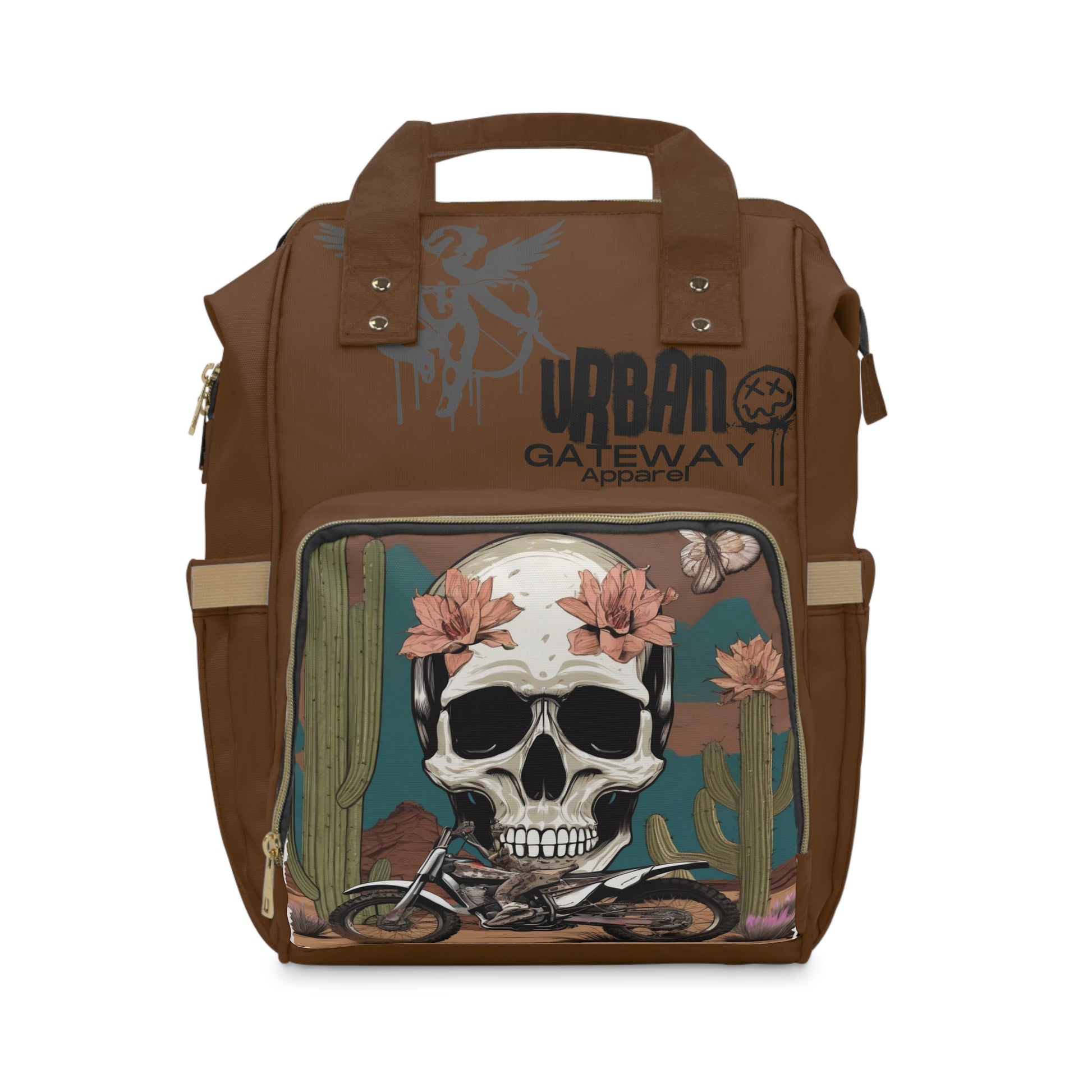 Floral Biker Multifunctional Backpack - Gateway Apparel Co.