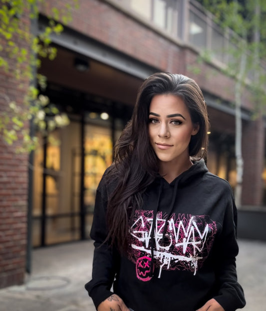 Floral Cropped Hooded Sweatshirt - Gateway Apparel Co.