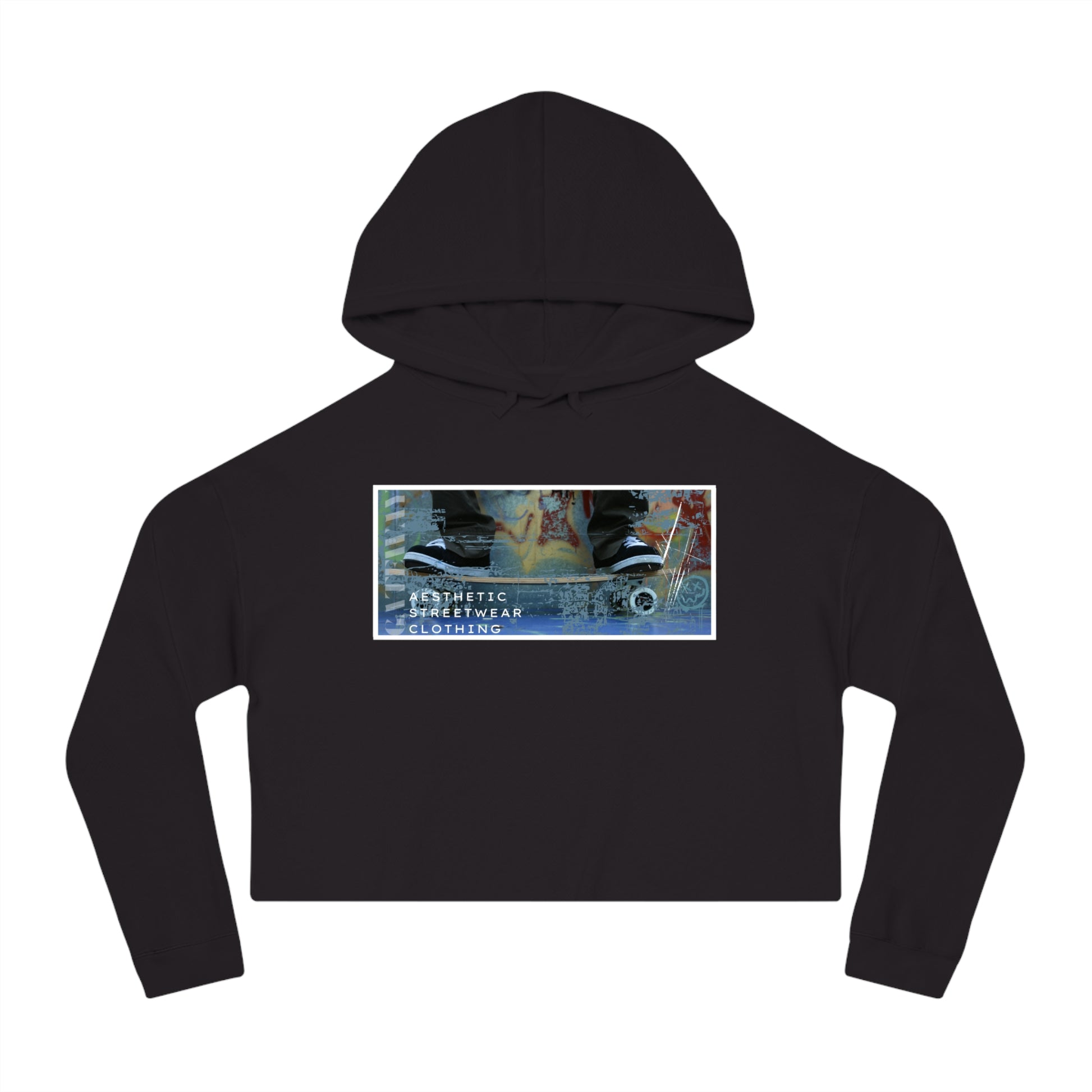 Street Aesthetic Cropped Hooded Sweatshirt - Gateway Apparel Co.