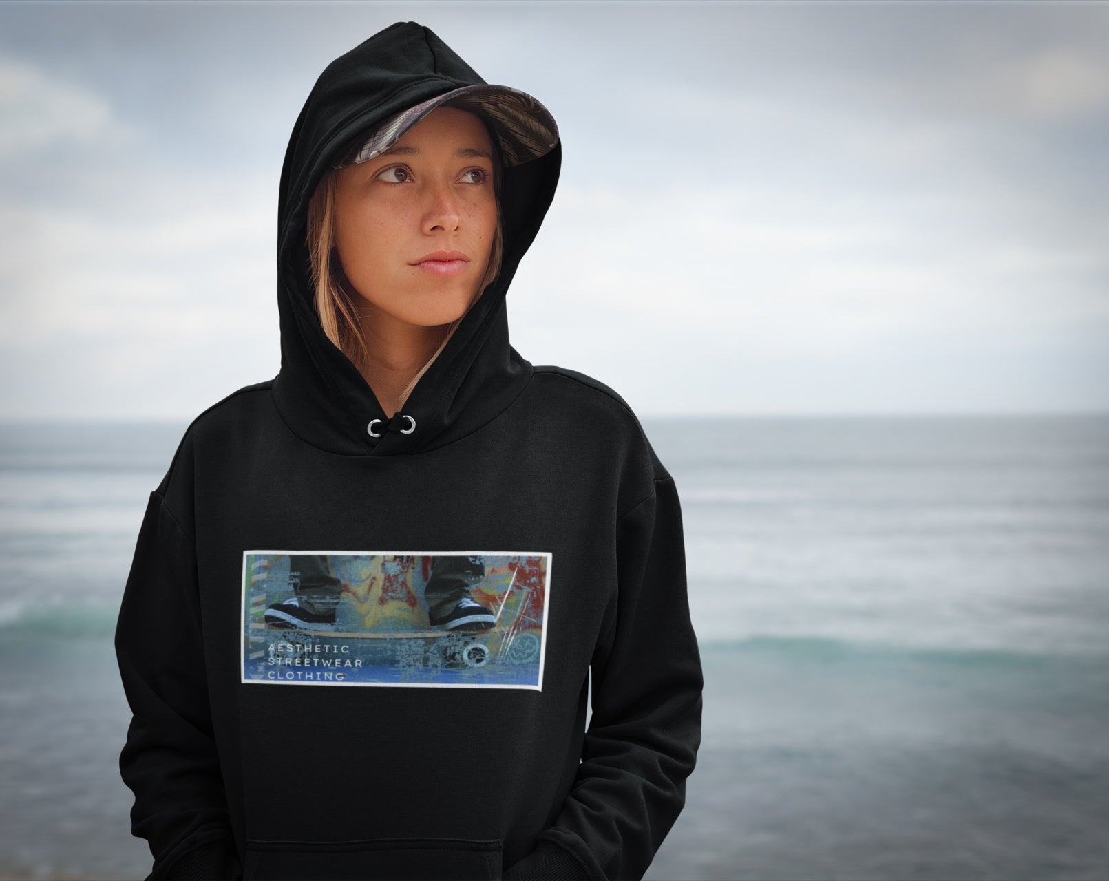 Street Aesthetic Hooded Sweatshirt [ 3 Colors ] - Gateway Apparel Co.