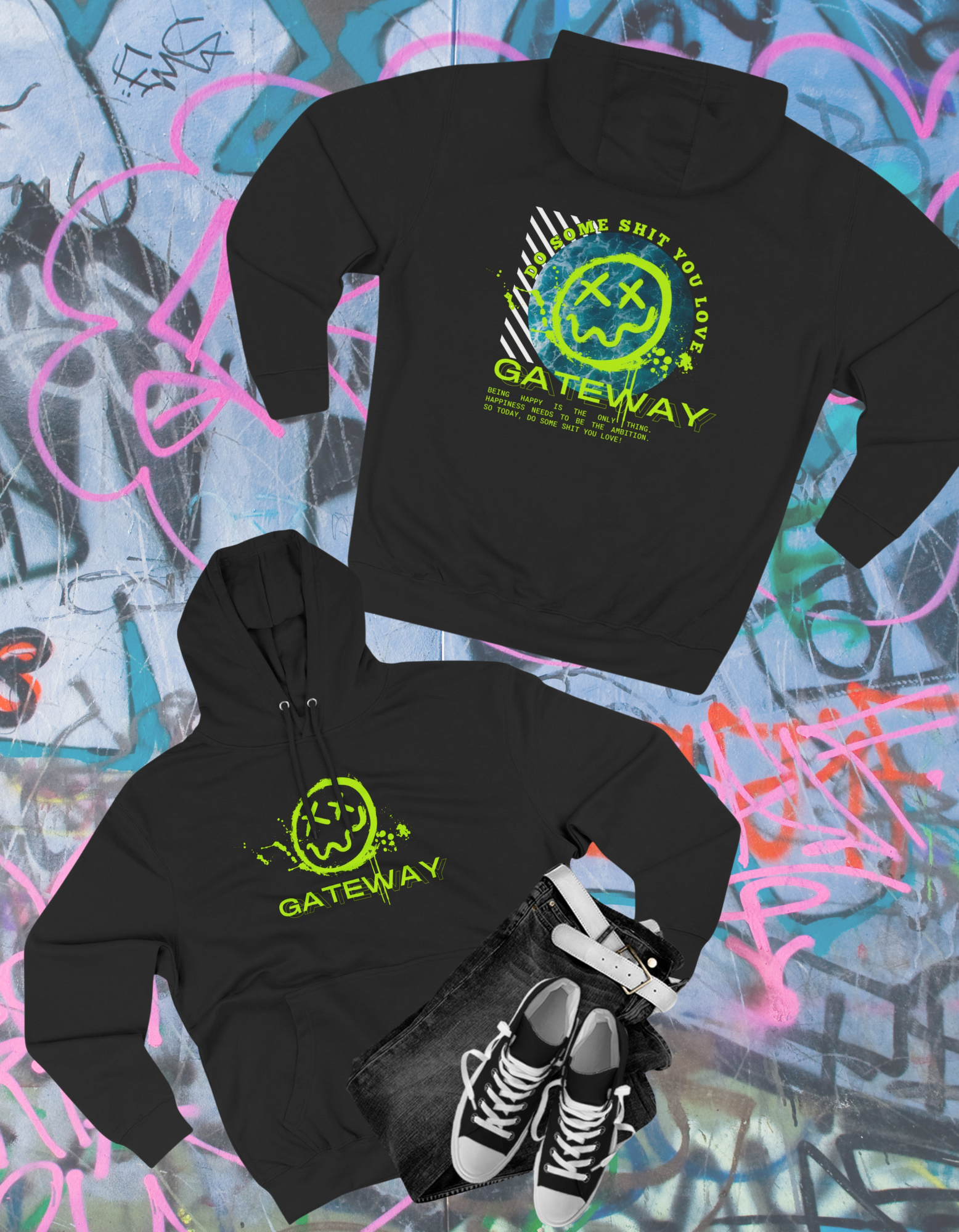 Do Some Sh*t Fleece Hoodie [ 2 Colors ] - Gateway Apparel Co.