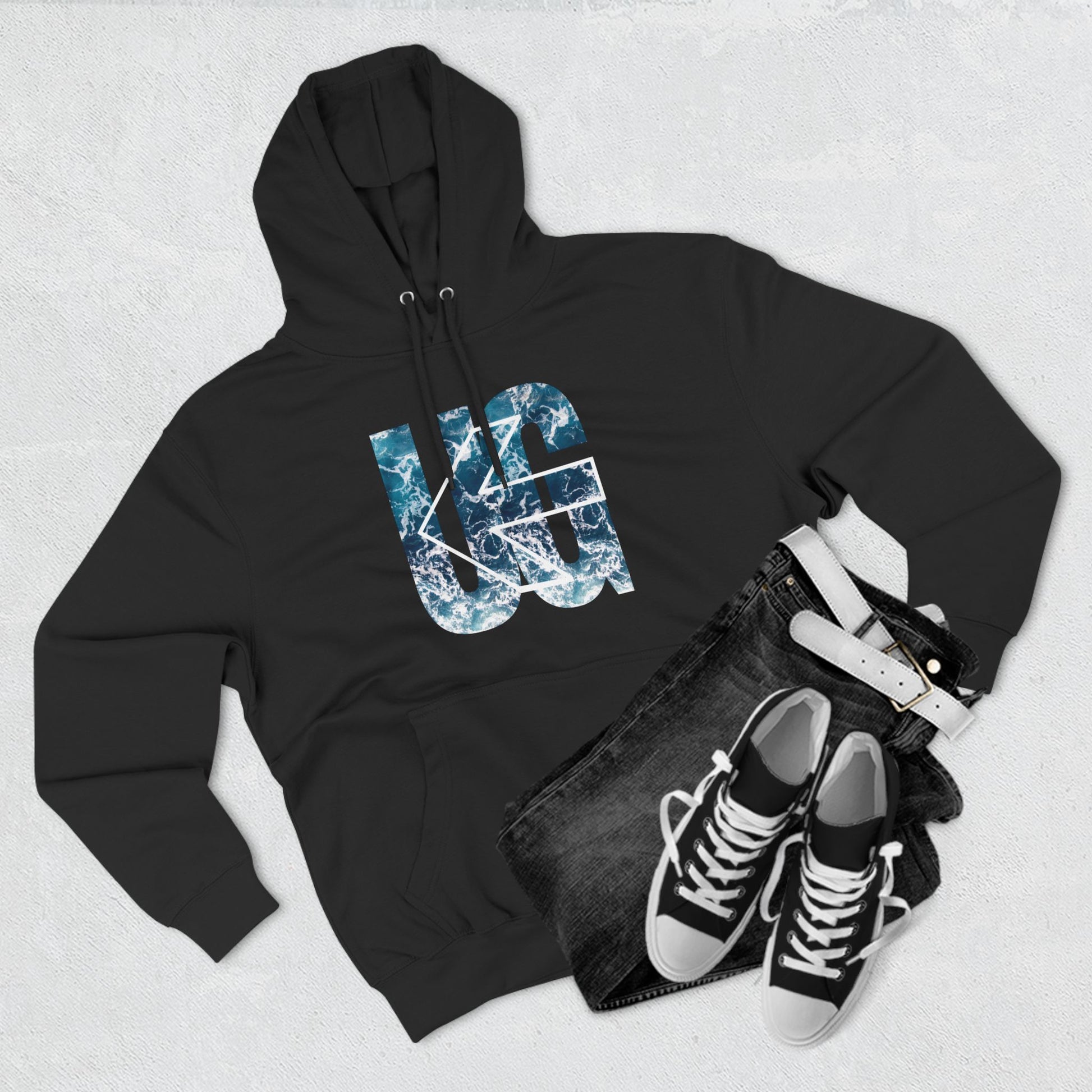 UG Fleece Hoodie- Waves 3 Colors - Gateway Apparel Co.