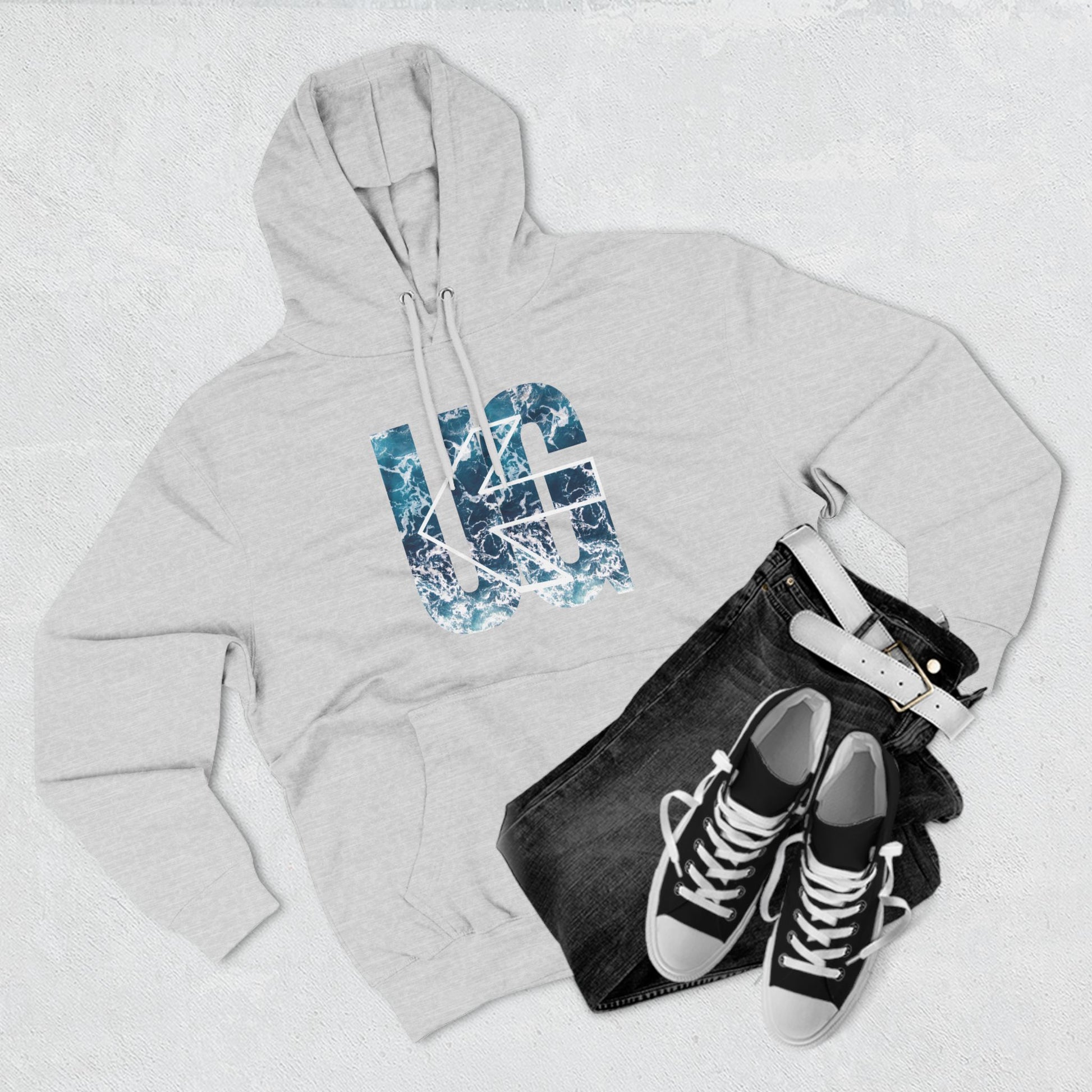 UG Fleece Hoodie- Waves 3 Colors - Gateway Apparel Co.