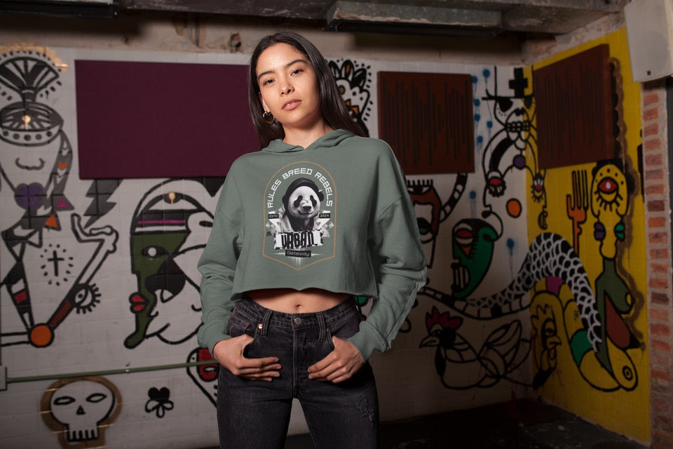 Rules Breed Rebels Crop Hoodie - Gateway Apparel Co.