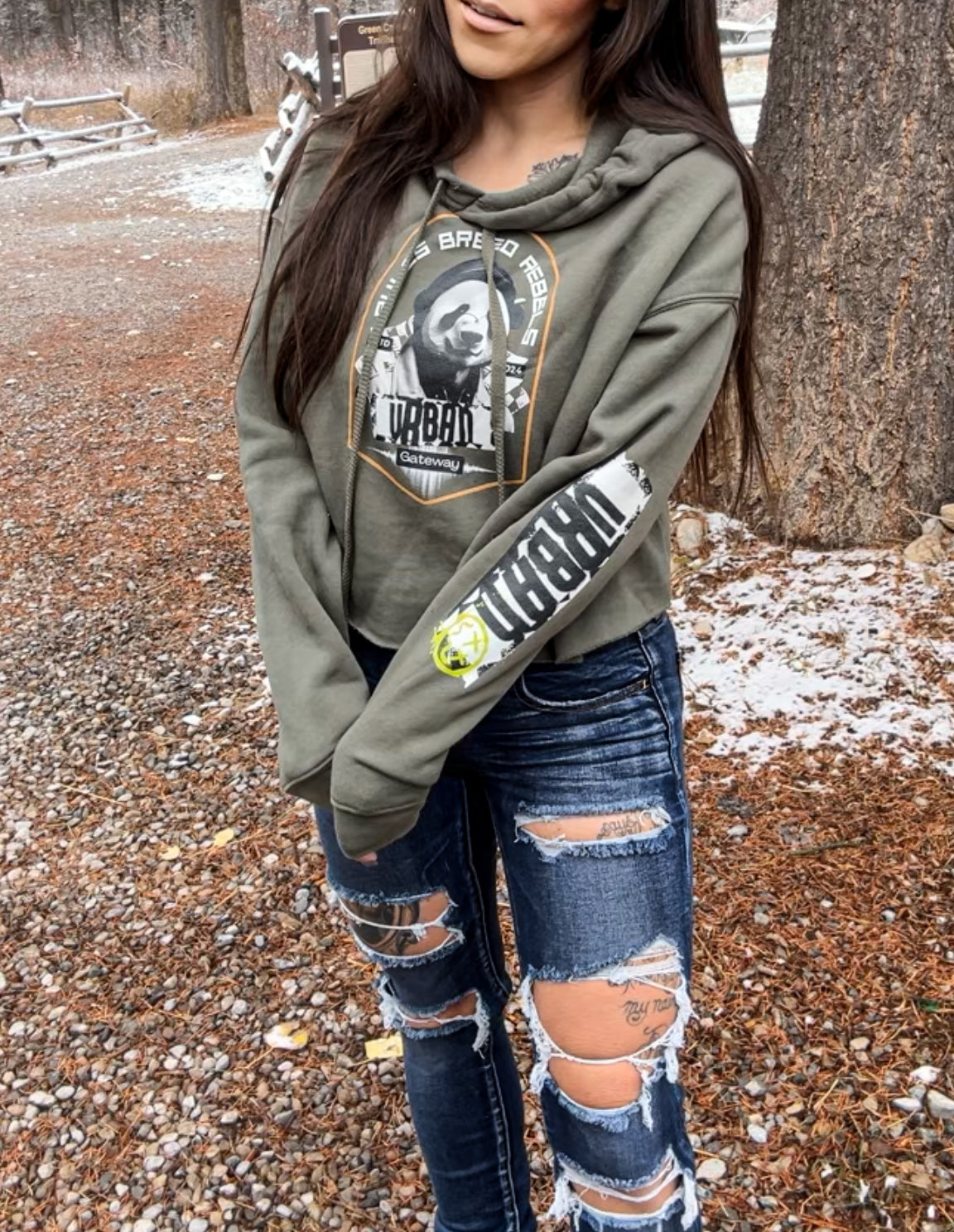 Rules Breed Rebels Crop Hoodie - Gateway Apparel Co.