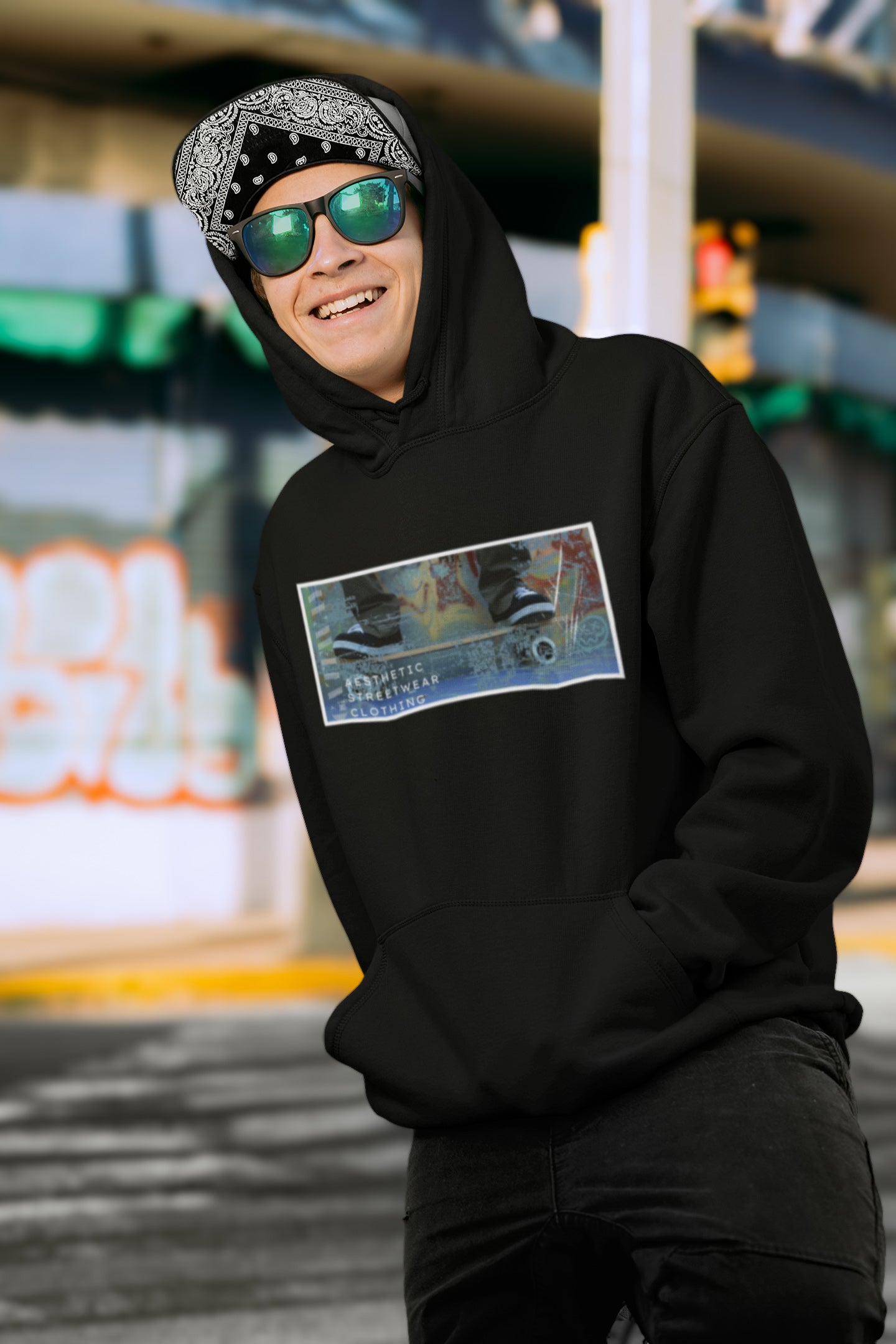 Street Aesthetic Hooded Sweatshirt [ 3 Colors ]